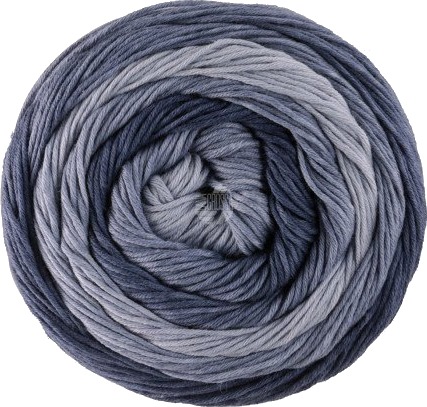 Lana Grossa Gomitolo Tono Garn 1039 Denimblå / Grå / Stålblå