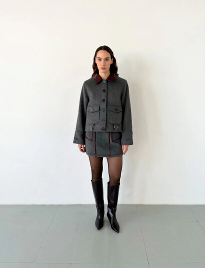 Laagam Bruna Grey Jacket Grey L Laagam Bruna Grey Jacket Grey L
