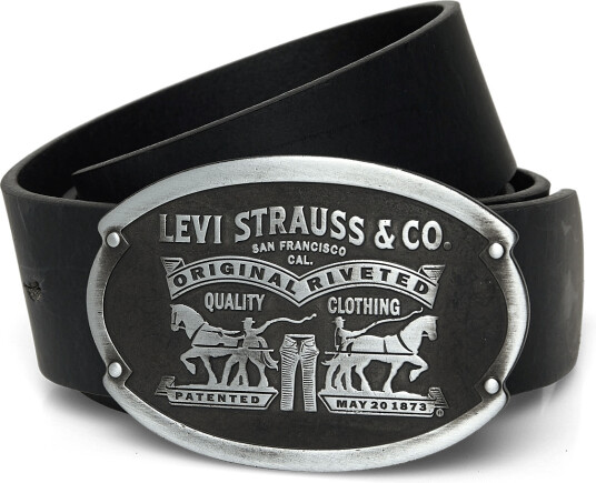 Levi"s® Billy Plaque Belt Regular Blac Black 85 Levi"s® Billy Plaque Belt Regular Blac Black 85