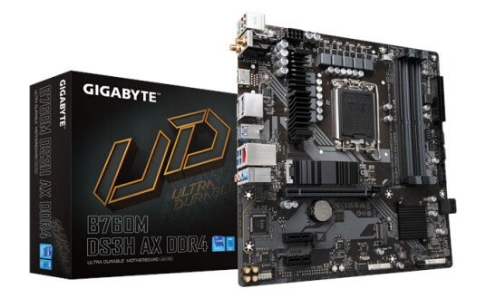 GIGABYTE B760M DS3H AX Hovedkort Micro-ATX med LGA 1700 og DDR4 Støtte