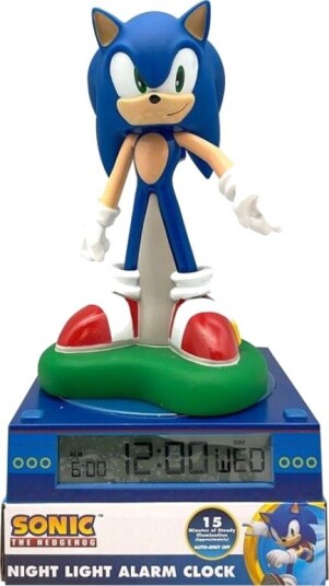 Sonic The Hedgehog Sonic 3d Nattlampe Med Vekkerklokke Og Dato