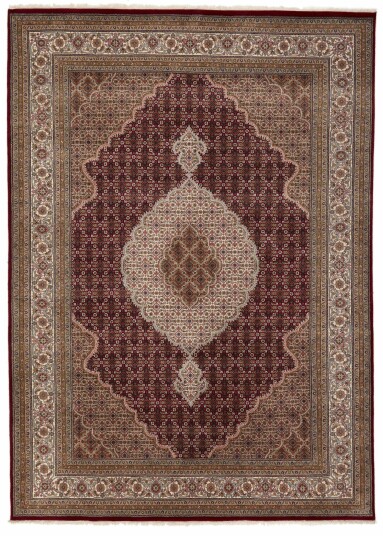 Håndknyttet. Opphav: India Tabriz Indi Teppe 254x354