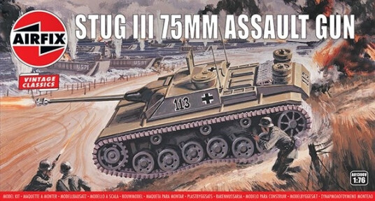 Airfix Stug III 1:76 Militærmodell 75 mm Stormkanon Plastbyggesett