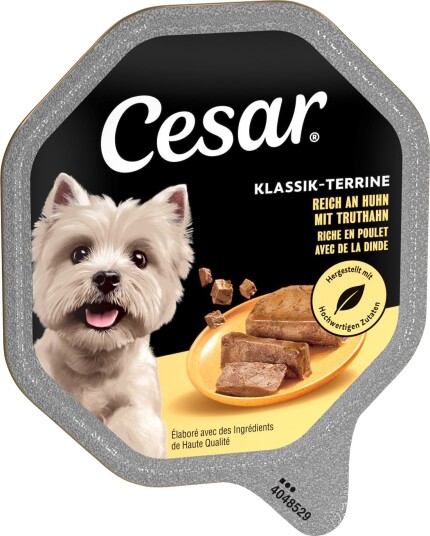 Cesar Våtfôr Megapakke Skål Klassiker Med Mør Og Kylling Kalkun 28 X 150 G