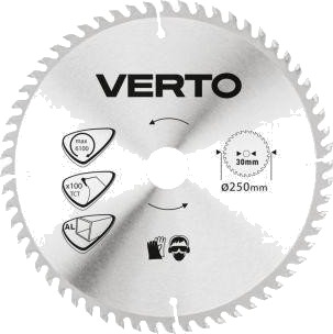 Verto 61H108 Sirkelsagblad for aluminium - 250x30mm, 100 tenner Verto 61H108 Sirkelsagblad for aluminium - 250x30mm, 100 tenner