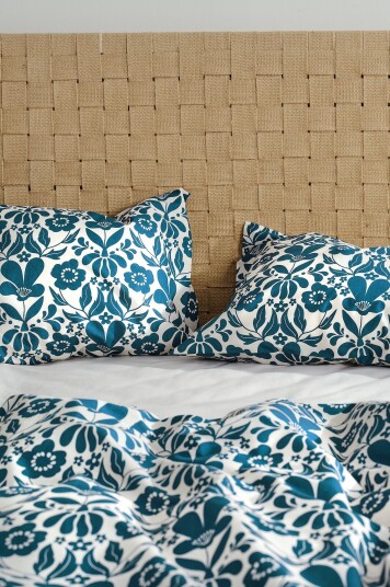 Jotex Putetrekk 2pk 50x60 Cm Økologisk Blå/naturvit SELJA 21700140205