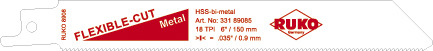 Bajonettsagblad t/metall 150mm 18TPI pk/5