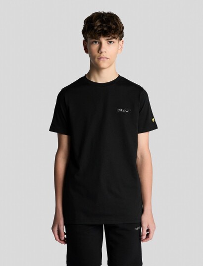 Lyle & Scott Logo Print T Shirt Black 122 128