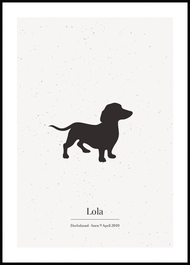 Custom Dog Silhouette Plakat Plakat / 21x30cm Custom Dog Silhouette Plakat Plakat / 21x30cm