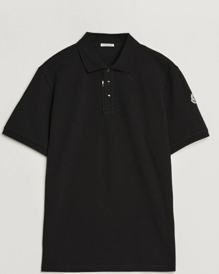 Moncler Short Sleeve Polo Black