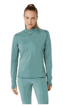 Asics Road Winter 1/2 Zip Mid Layer treningsgenser dame Grønn M