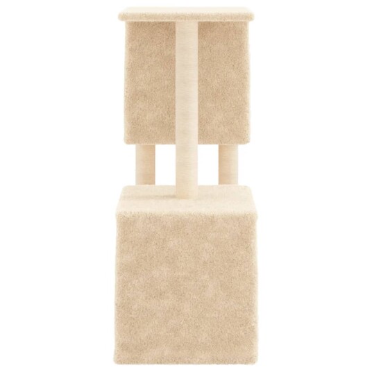 Vidaxl Kattetre Med Klorestolper I Sisal Kremhvit 86 cm