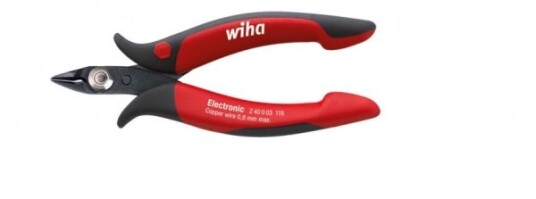 Wiha Z 40 0 03, Diagonal Tang, 0,8 Mm, Stål, Sort, Rød, 128 Mm, 52 G