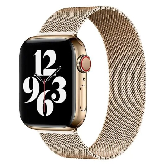 Lippa Apple Watch (42/44/SE/45/49mm) Magnetisk Reim i Rustfritt Stål - Gull Lippa Apple Watch (42/44/SE/45/49mm) Magnetisk Reim i Rustfritt Stål - Gull
