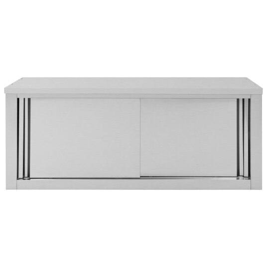vidaXL Kjøkkenskap vegg med skyvedører 120x40x50 cm rustfritt stål vidaXL Kjøkkenskap vegg med skyvedører 120x40x50 cm rustfritt stål