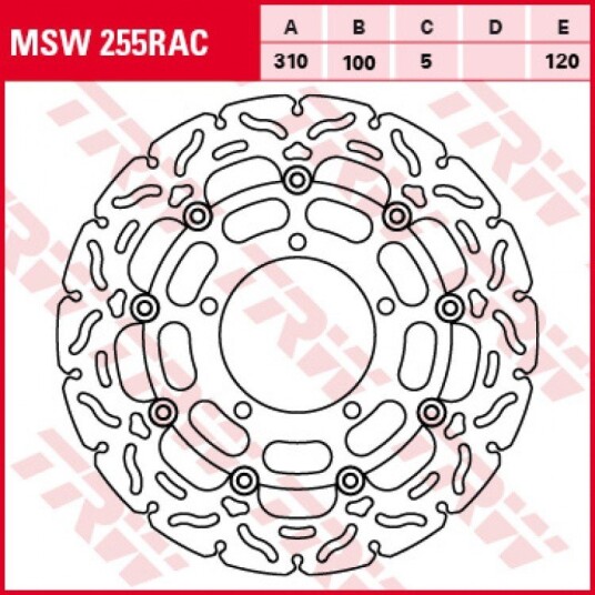 Bremseskive TRW MSW255RAC