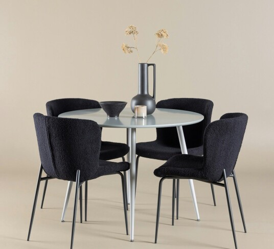 Venture Home Spisegruppe Venture Home Plaza Ø100 med 4 stk Modesto Stoler GR24369