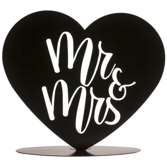 Kaketopp Silhuett i Metall "Mr&Mrs" Kaketopp Silhuett i Metall "Mr&Mrs"