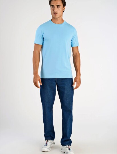 Lindbergh Mens Stretch Crew Neck Tee S/S Blue XXL Lindbergh Mens Stretch Crew Neck Tee S/S Blue XXL