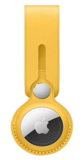 Apple Airtag Leather Loop Meyer lemon Apple Airtag Leather Loop Meyer lemon