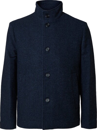 Selected Homme Jakke slhRainar Wool Blend Blå