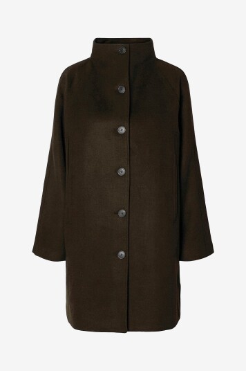 Selected FEMME Ullkåpe slfVinni Wool Blend Brun Selected FEMME Ullkåpe slfVinni Wool Blend Brun