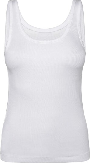 CDLP Lyocell Rib Tank Top White WHITE XS
