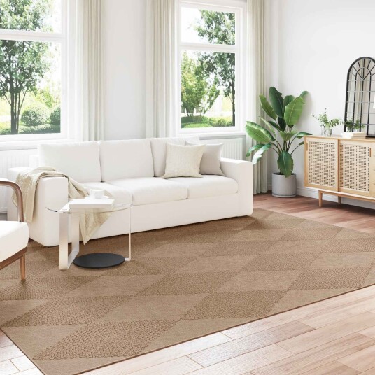 Områdetepper Rektangulær AGIRA Naturlig 280 x 200 cm Polyester