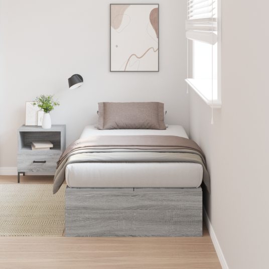  Oppbevarings Senge ramme Grå Sonoma 75x190 cm 3335418