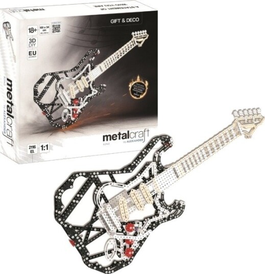 Alexander Metalcraft Diy 3D Gitarbyggesett I Svart Metall
