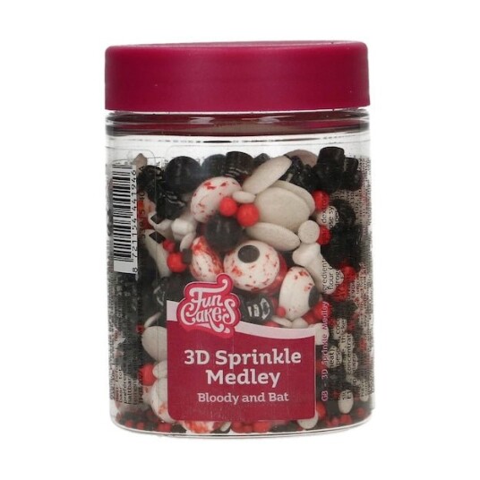 Funcakes Kakestrø Til Halloween Bloody And Bat 70g Funcakes Kakestrø Til Halloween Bloody And Bat 70g
