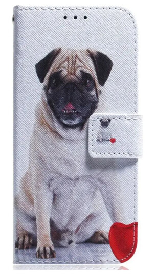 INCOVER Samsung Galaxy A25 (5G) Kunstskinn Deksel m. Lommebok & Trykk - Hund med Hjerte