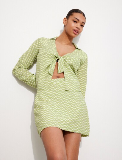 Envii Encarnelian Skirt Aop 6906 Green XXS