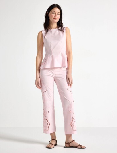 Lindex Cropped Trousers   Pink   36
