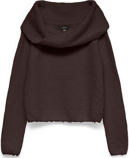 Vero Moda Vmsorrina Ls Offshoulder Pullover   CHOCOLATE TORTE   L