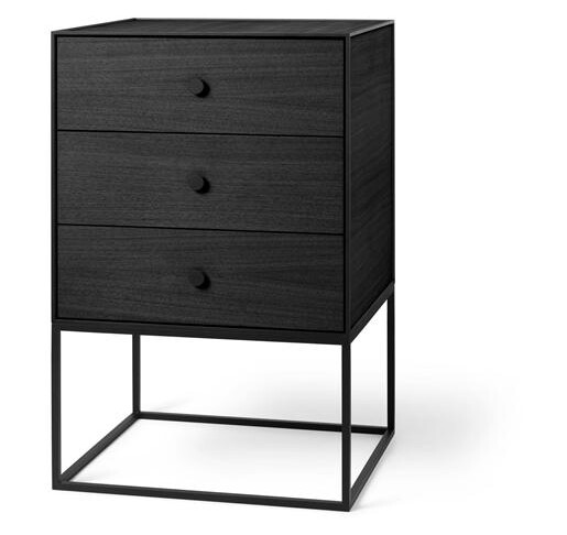 Audo Frame 49 Sidebord med 3 Skuffer i Sort Ask
