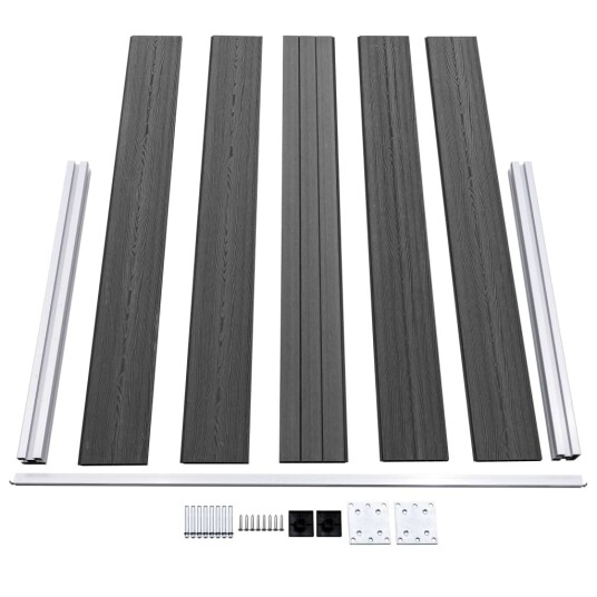 vidaXL Gjerdepanelsett WPC 353x105 cm svart vidaXL Gjerdepanelsett WPC 353x105 cm svart