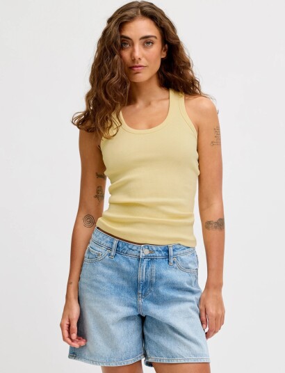 JJXX Jxfrida Sl U Neck Top Jrs Noos Yellow XL
