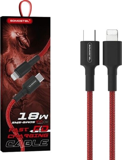 Usb-Kabel Somostel Usb-C - Lightning 1 M Rød (28861)