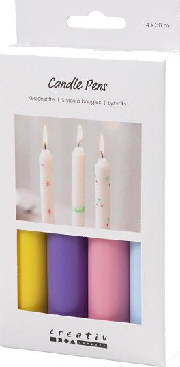 Creativ Company Lysende Tusjer 4x30 ml Lyseblå Lyserosa Lilla Gul Creativ Company Lysende Tusjer 4x30 ml Lyseblå Lyserosa Lilla Gul