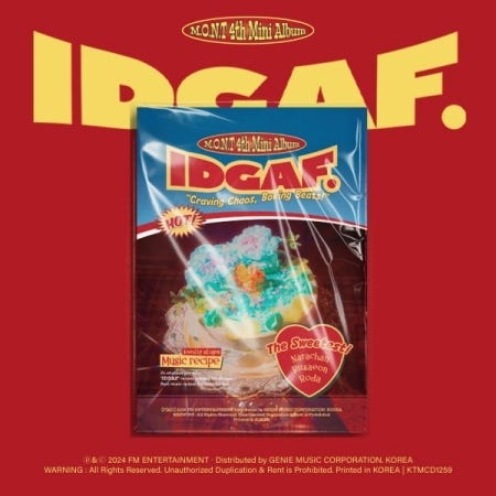 M.O.N.T.  IDGAF  incl. 80pg Photobook, Postcard + 2 Photocards  CD
