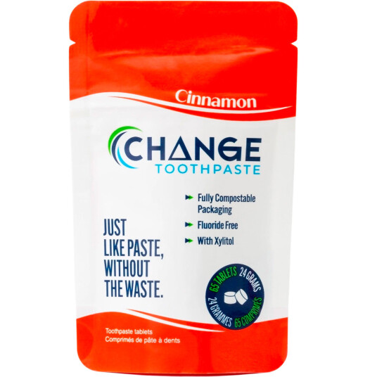 Xylitol Tannpasta Tabletter CHANGE Cinnamon 65 stk. Xylitol Tannpasta Tabletter CHANGE Cinnamon 65 stk.