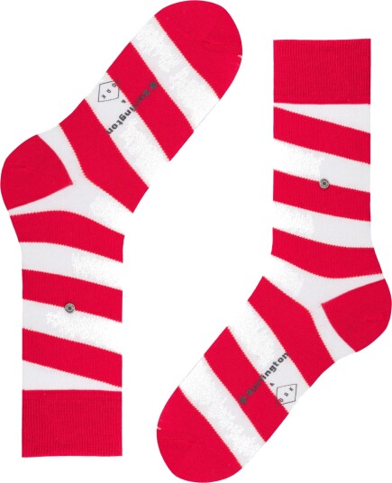 OAK White and Red Socks