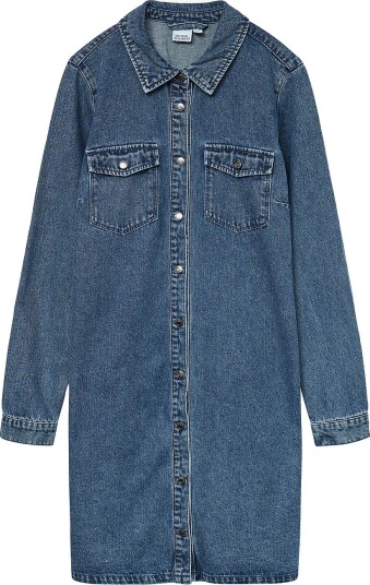 Vero Moda Denimkjole vmJennie LS Short Denim Dress GA NO Blå Vero Moda Denimkjole vmJennie LS Short Denim Dress GA NO Blå
