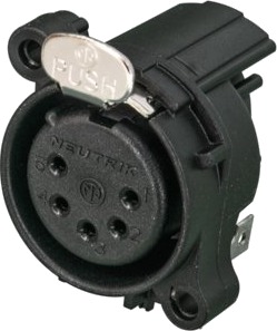 Neutrik Nc5fah Xlr Svart Rustfritt Stål Bronse Polyamid Stål Ip40 1,5 V 6 Mo