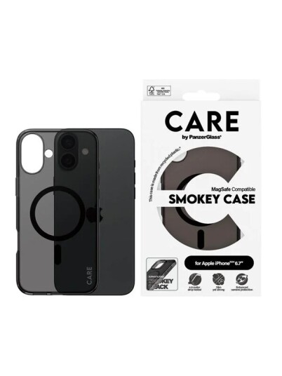 CARE by PanzerGlass Flagship Smokey MagSafe Deksel for iPhone 16 Plus