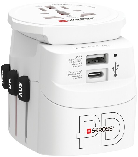 SKross Pro Light USB-A/USB-C 30PD reiseadapter 3310225 SKross Pro Light USB-A/USB-C 30PD reiseadapter 3310225
