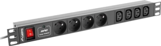 Lanberg Pdu-04E04i-0200-Bk Strømfordelerenhet Kan Monteres I Rack Ac 230 V 4000 Watt Inngan Cee 7/4 / Cee 7/7 Utgangskontakter: 8 4 X Strøm Type E 4 X Iec 60320 C13 1U 19" 2 M Kabel Svart Lanberg Pdu-04E04i-0200-Bk Strømfordelerenhet Kan Monteres I Rack Ac 230 V 4000 Watt Inngan Cee 7/4 / Cee 7/7 Utgangskontakter: 8 4 X Strøm Type E 4 X Iec 60320 C13 1U 19" 2 M Kabel Svart
