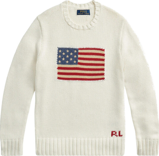 Ralph Lauren Kids The Iconic Flag Sweater Cream 163 174 Ralph Lauren Kids The Iconic Flag Sweater Cream 163 174