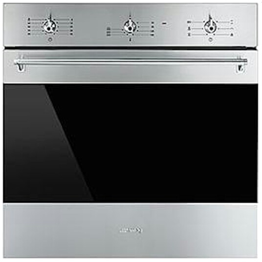 Smeg 60 cm Innbyggingsovn Rustfritt Stål med Grillfunksjon og Varmluft SF6381X